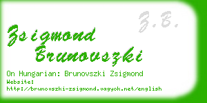 zsigmond brunovszki business card